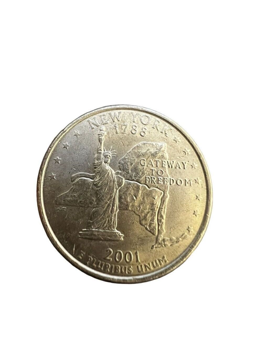 2001 New York Quarter P Mark